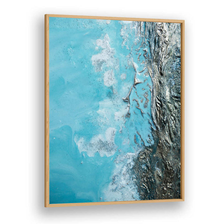 Vibrant blue tones in Oceanic Obsession, abstract paintings capturing the essence of water and waves for your space.