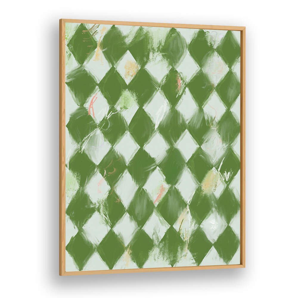 VERDANT DIAMONDS , GEOMETRIC ART PRINTS