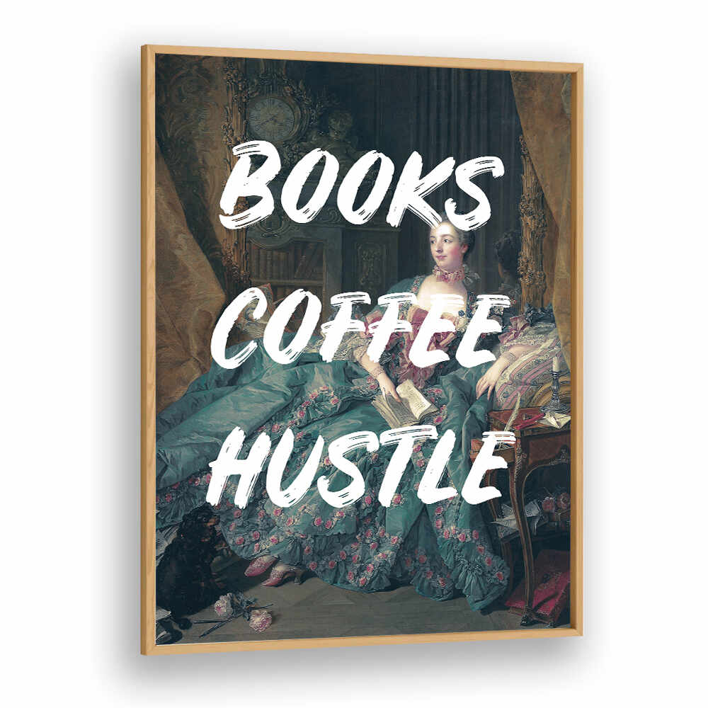 BOOKS COFFEE WHITE , ALTERED ART PRINTS