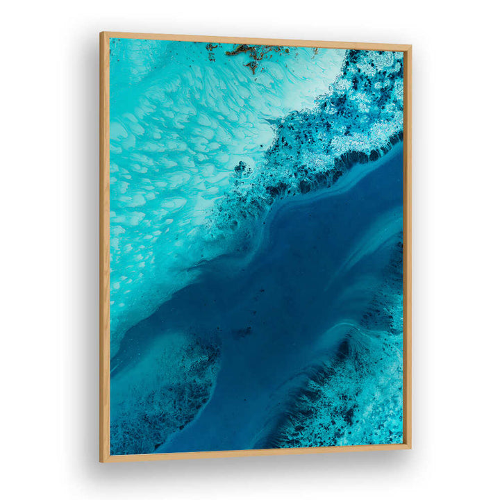 SALT WATER PASSAGE II, ABSTRACT PAINTINGS features stunning blue hues, perfect for enhancing any decor effortlessly.