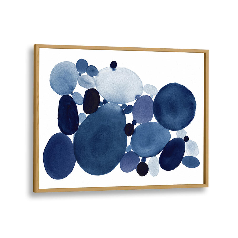Blue Watercolor Stones II, abstract paintings showcasing rich blues and soft textures for elegant home decor.