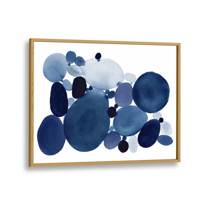Blue Watercolor Stones II, abstract paintings showcasing rich blues and soft textures for elegant home decor.