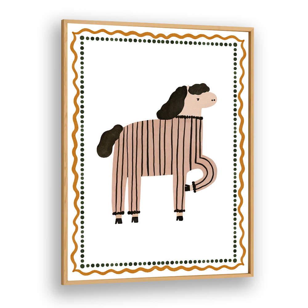 STRIPED HORSE HUMOR , KIDS ROOM PAINTINGS