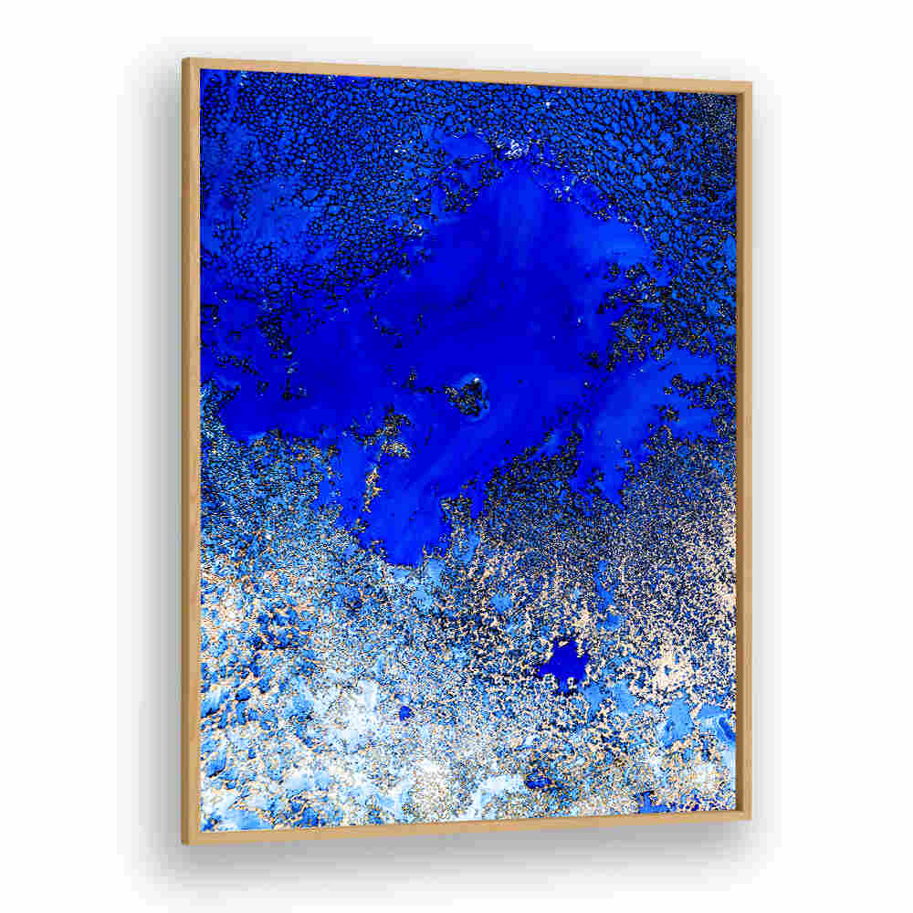Vibrant blue hues and dynamic textures in SUNLIT REEF II, ABSTRACT PAINTINGS elevate any living space beautifully.