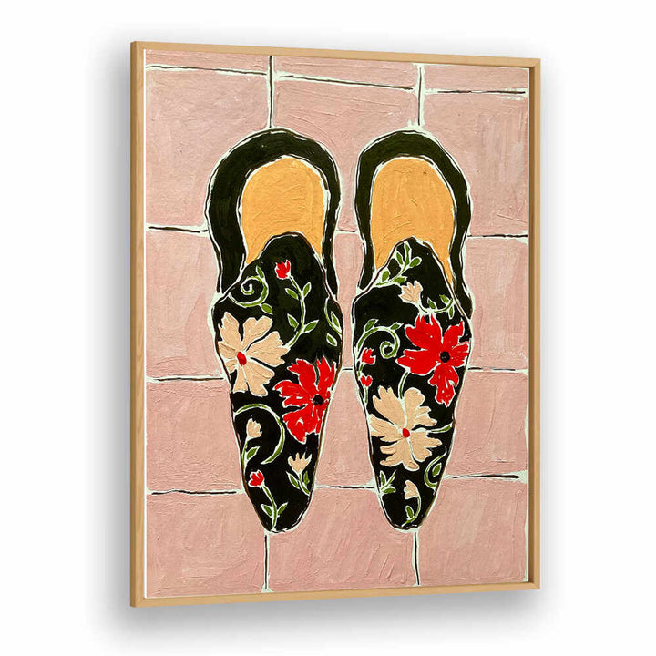 BLACK SHOES ON PINK TILES , FASHION POSTERS