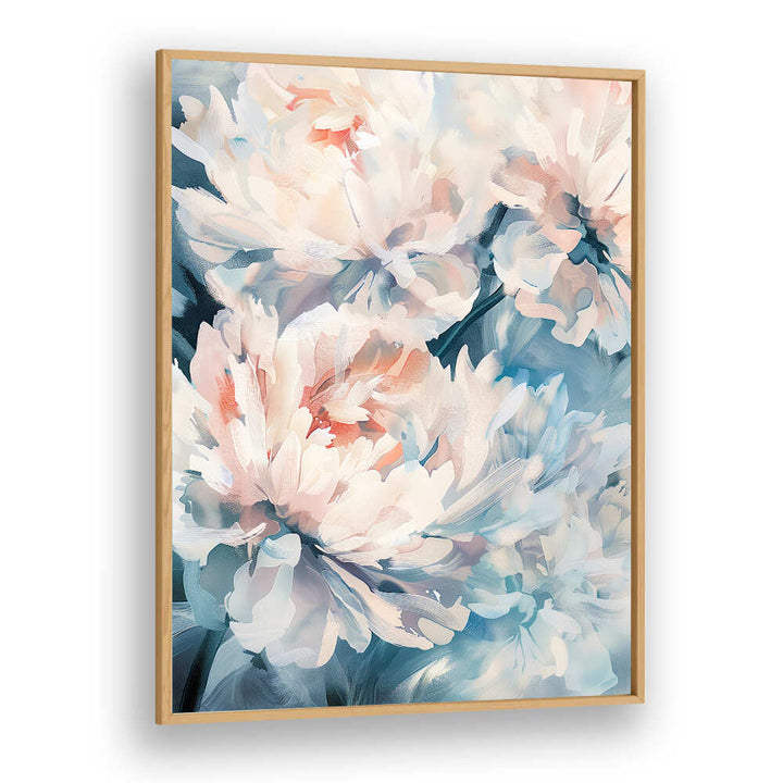 EVERGREEN GREEN PAINTERLY FLORALS X ,FLORAL FLOWER PAINTINGS
