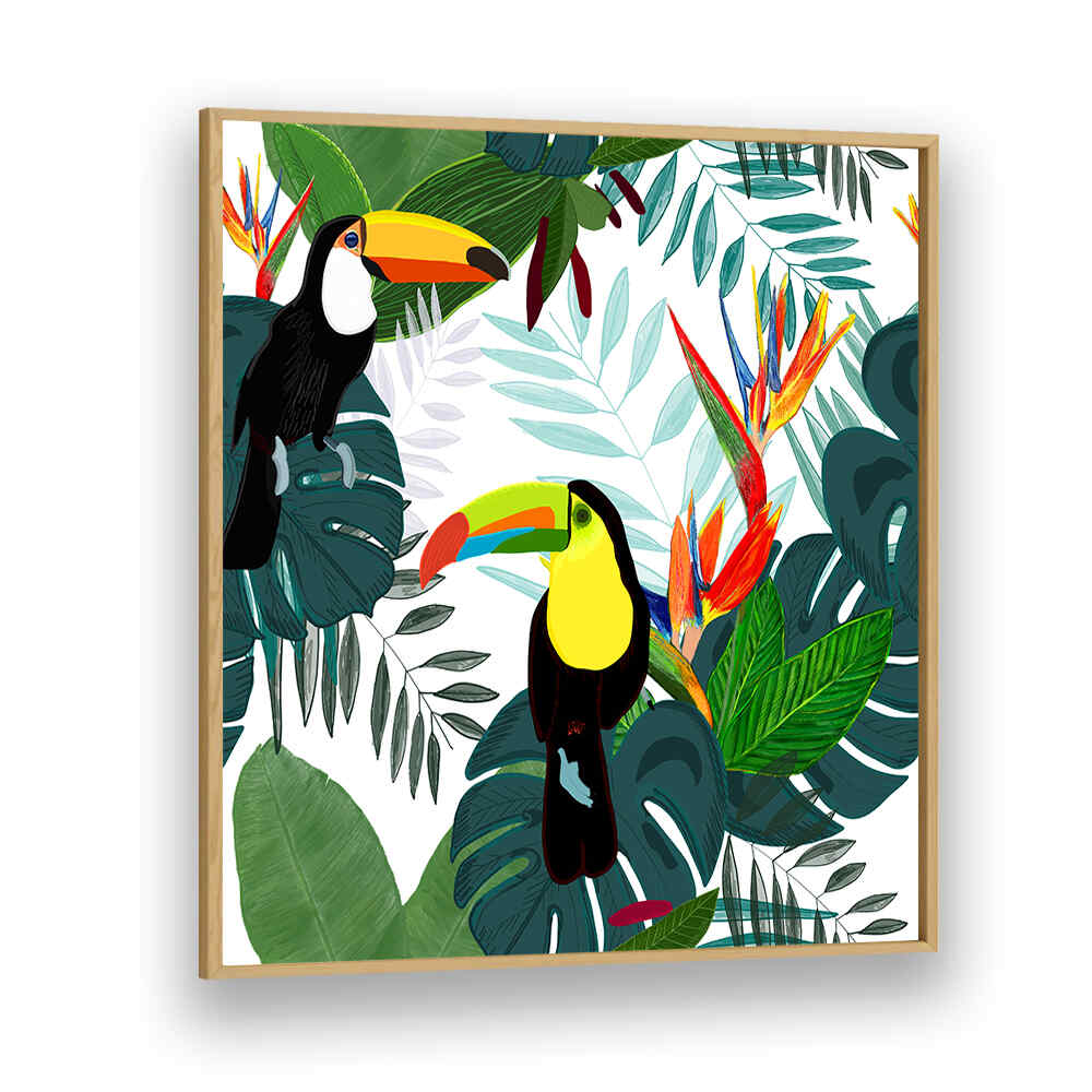 TAUCAN AND BIRD OF PARADISE , ANIMAL PAINTINGS