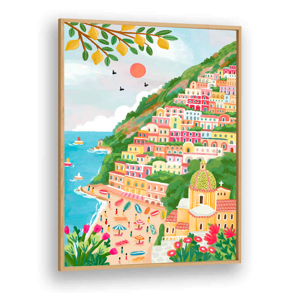 SUMMER IN POSITANO , TRAVEL POSTERS