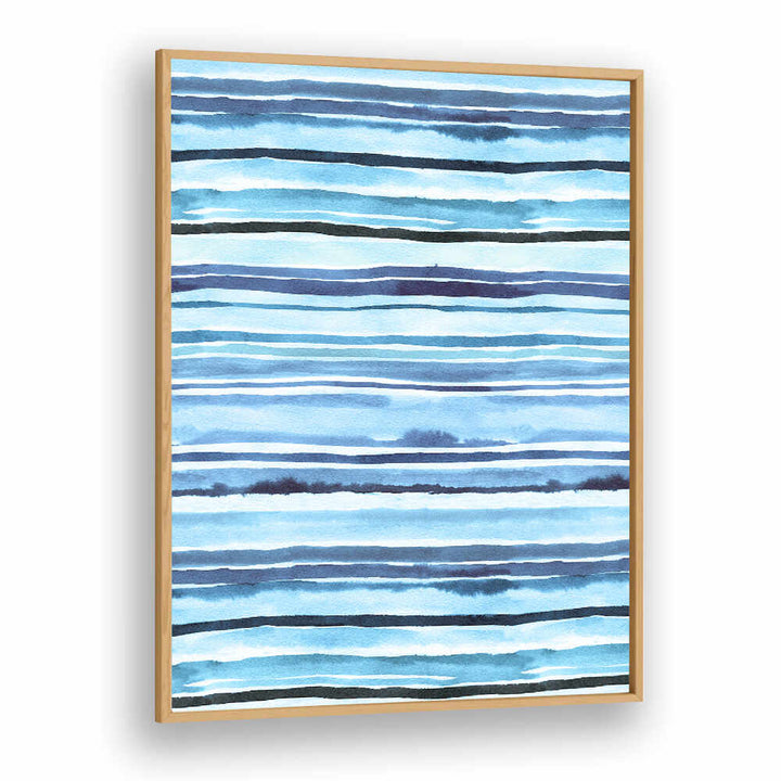 SUMMER WATERCOLOUR STRIPES BLUE SEA , ABSTRACT PAINTINGS