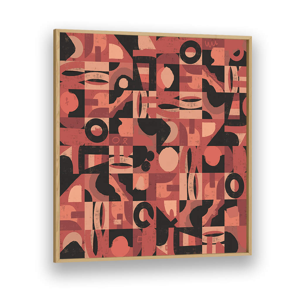 MID CENTURY GRID PATTERN NINE , ABSTRACT PAINTINGS