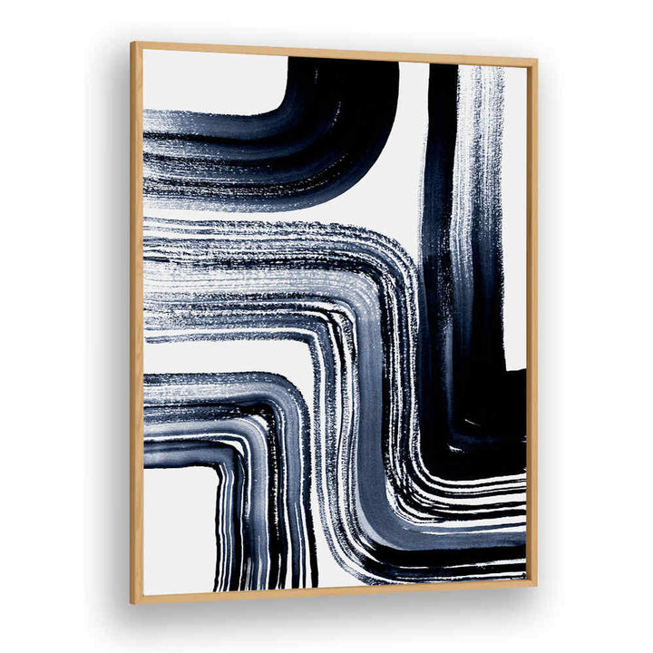 Transform your space with ZEN GARDEN STROKES, ABSTRACT PAINTINGS showcasing vibrant, tranquil brushstrokes in navy.