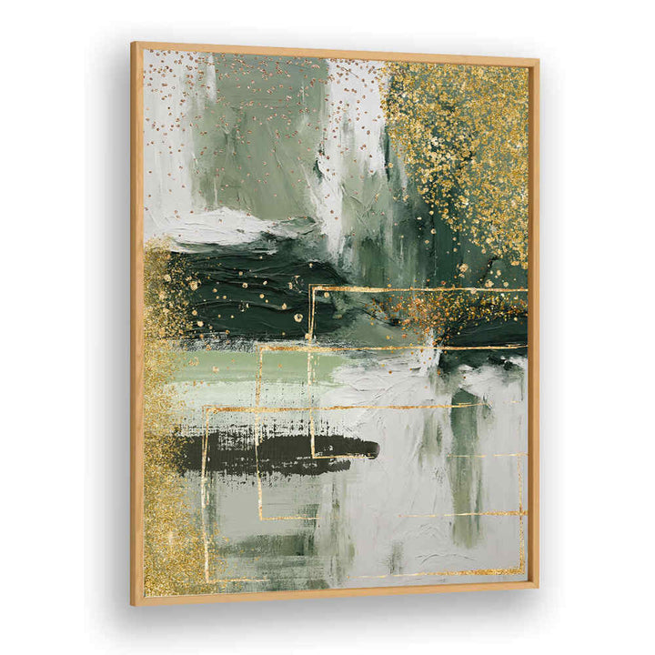 GREEN AND GOLD MOMENT , ABSTRACT PAINTINGS