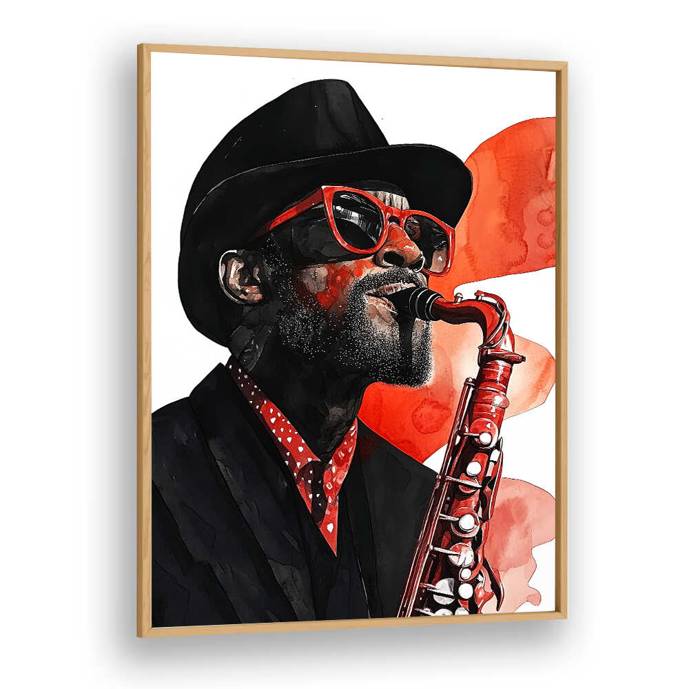 SAXOPHONIST MUSIC ART , MUSIC POSTERS