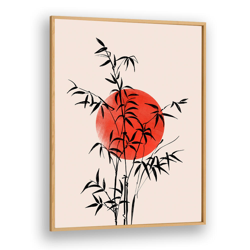 BAMBOO WITH RED SUN