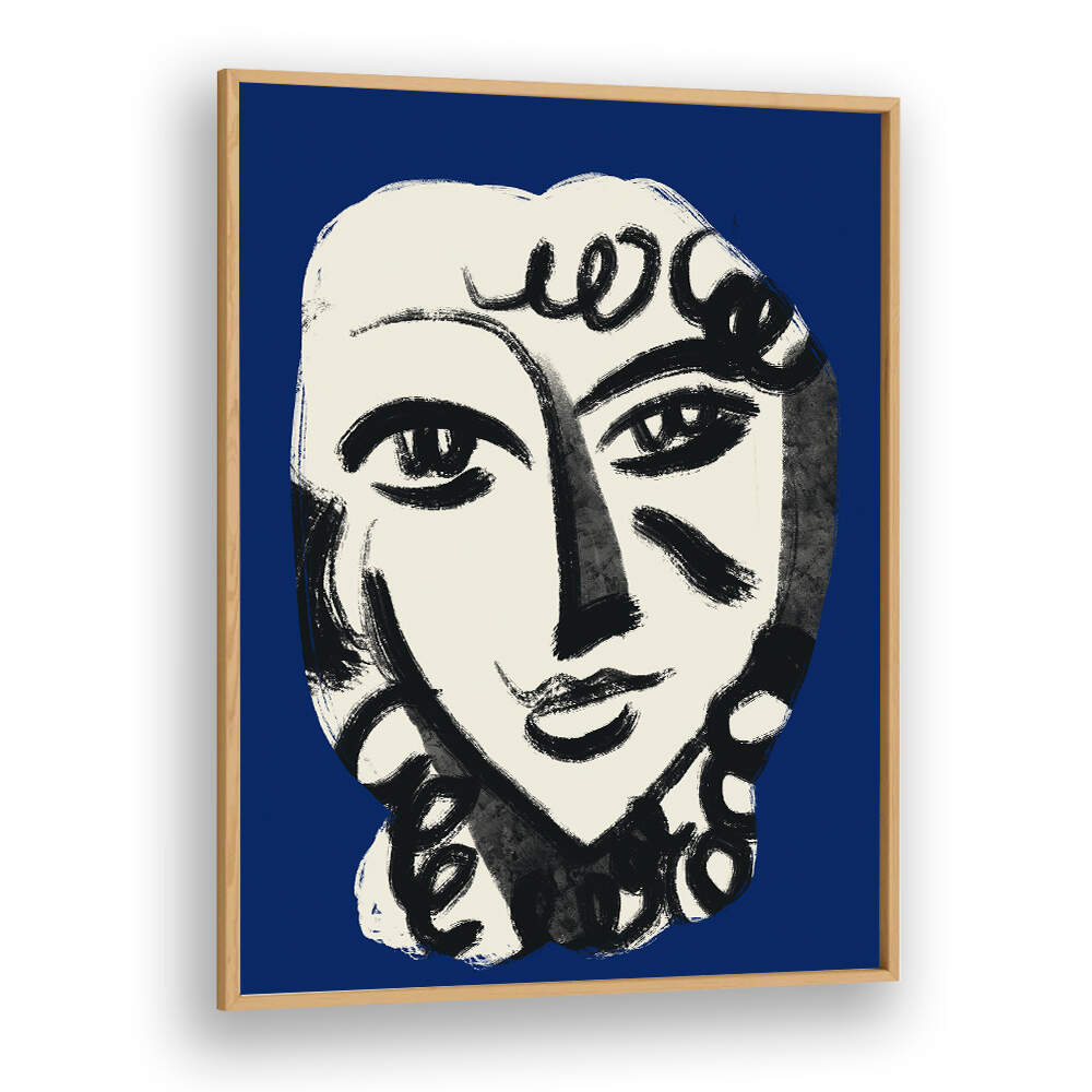 LOVELY GIRL IN BLUE , PORTRAITS & FIGURATIVE ILLUSTRATIONS