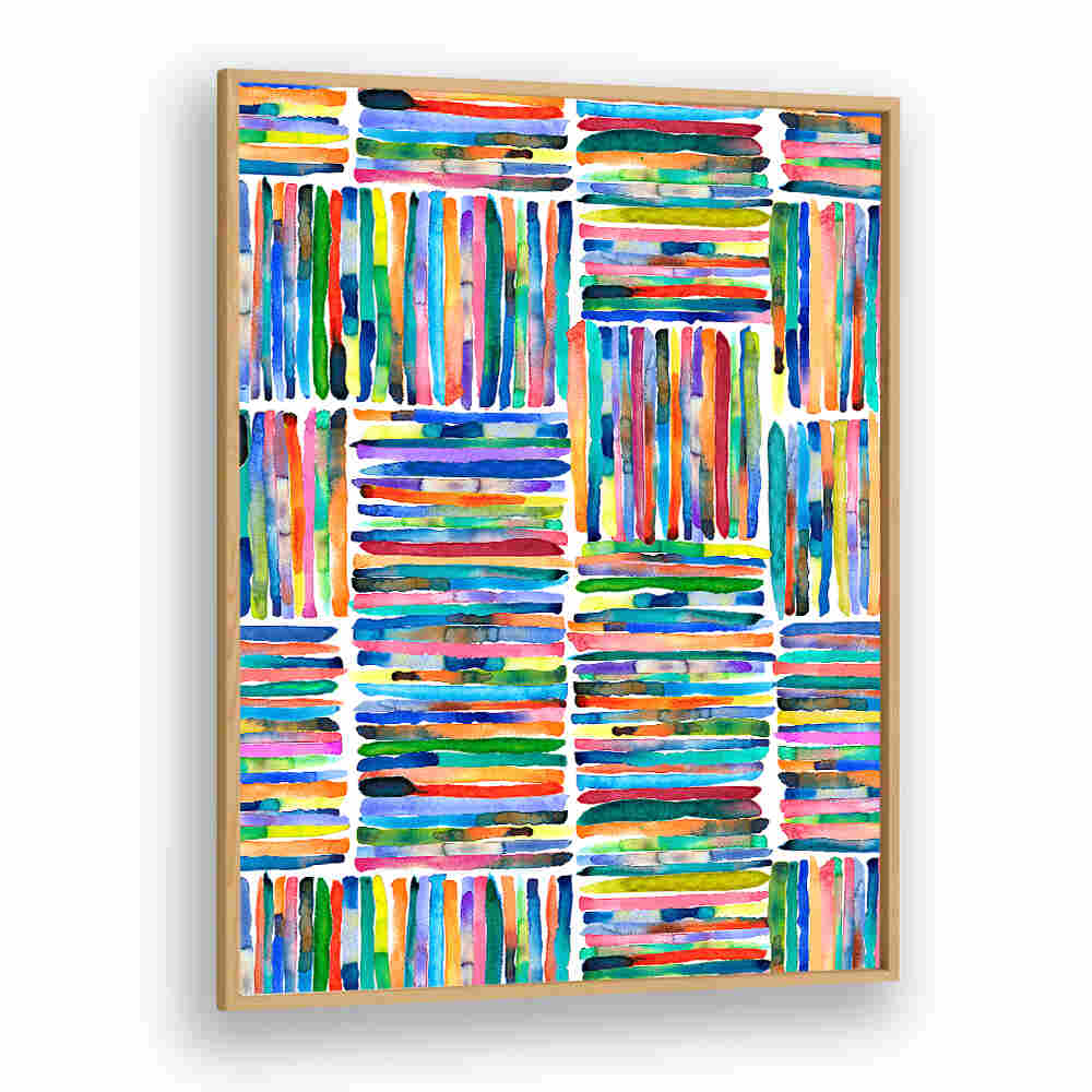 WATERCOLOR COLORFUL HANDPAINTED STRIPES , ABSTRACT PAINTINGS