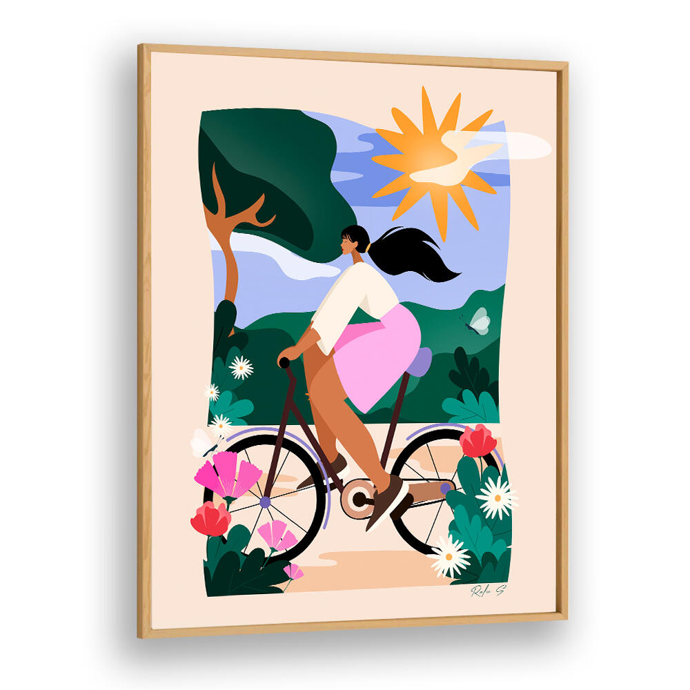 SUNNY BIKE RIDE , BEACH PAINTINGS