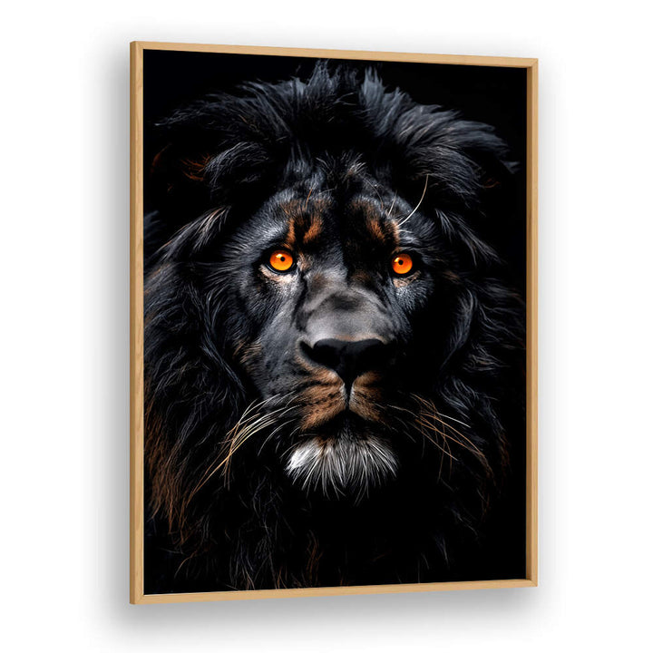 LION BLACK WATERCOLOR ANIMAL ART , WILD LIFE & ANIMAL PAINTINGS