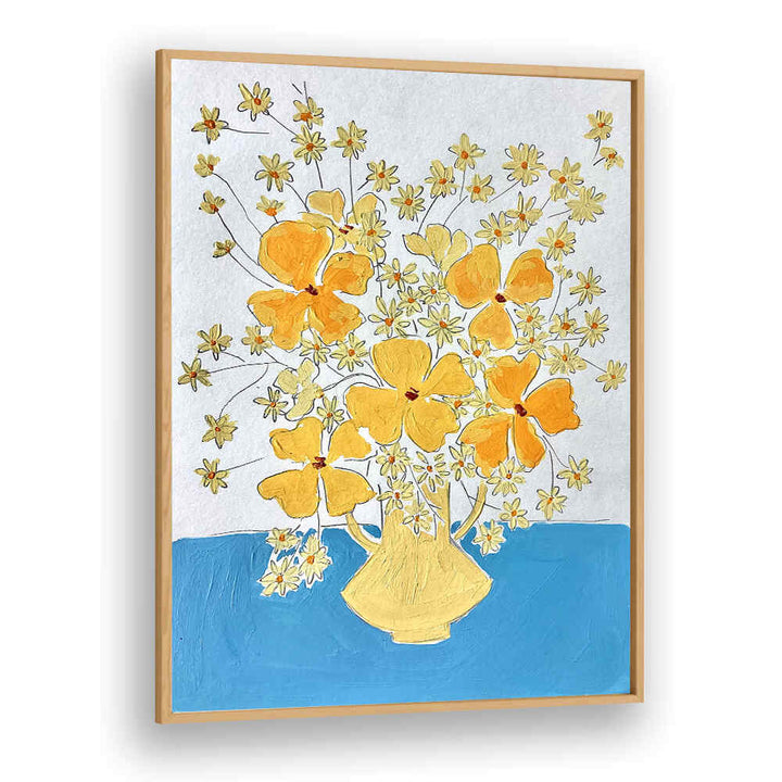 YELLOW , FLORAL FLOWER PAINTINGS