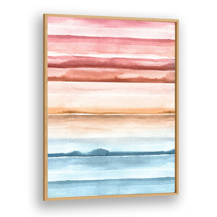 WATERCOLOR STRIPES SUMMER SUNSET II , ABSTRACT PAINTINGS