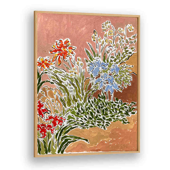 GARDEN CORNER , FLORAL FLOWER PAINTINGS