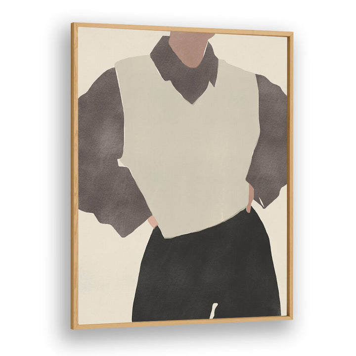 MINIMALIST FIGURE IN A MONOCHROME OUTFIT , FASHION POSTERS