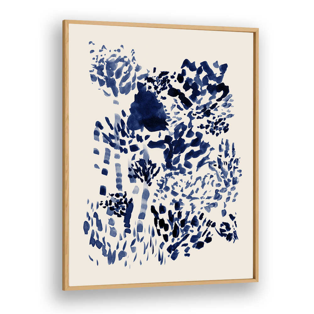 Navy blue free flowing garden abstract paintings, perfect for enhancing your living space with artistic elegance.