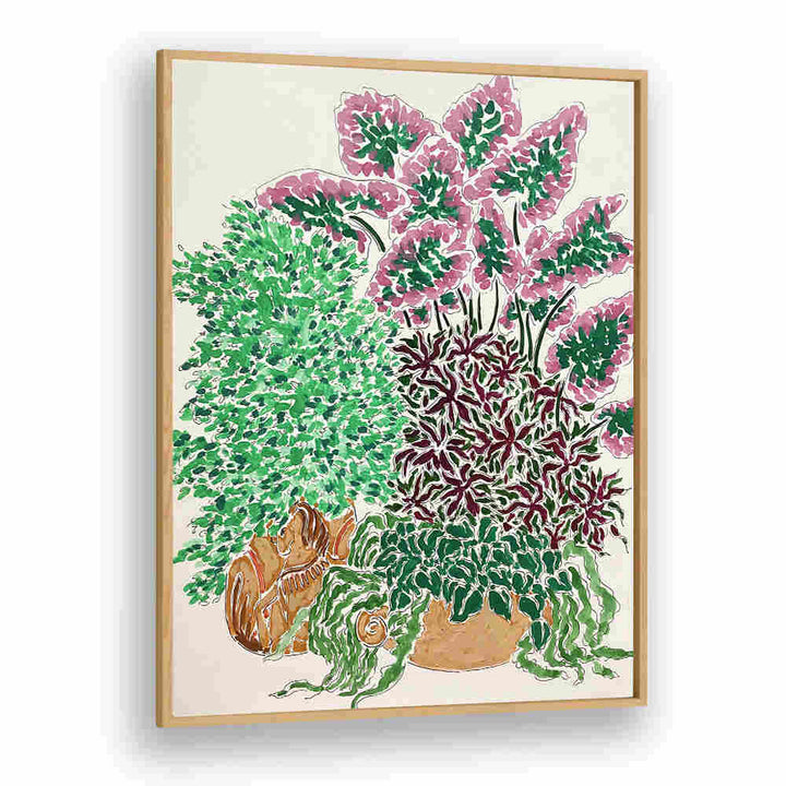 MONSOON FRONTYARD , FLORAL FLOWER PAINTINGS