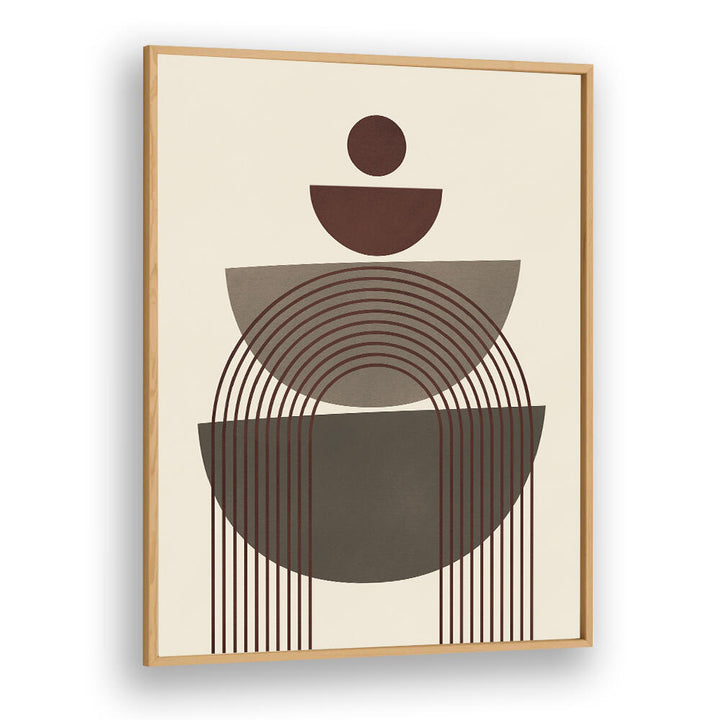 BROWN GEOMETRICAL SHAPE , BOHO ART PAINTINGS