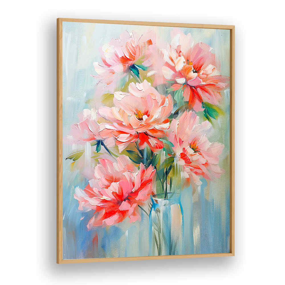 EVERGREEN GREEN PAINTERLY FLORALS V ,FLORAL FLOWER PAINTINGS