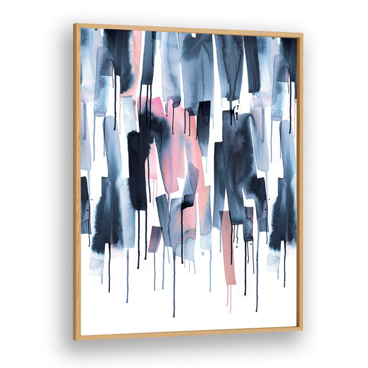 WATERY STRIPES NAVY PINK , ABSTRACT PAINTINGS