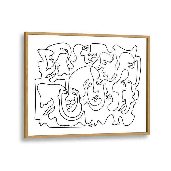 FACES IN FLOW , LINE ART PAINTINGS