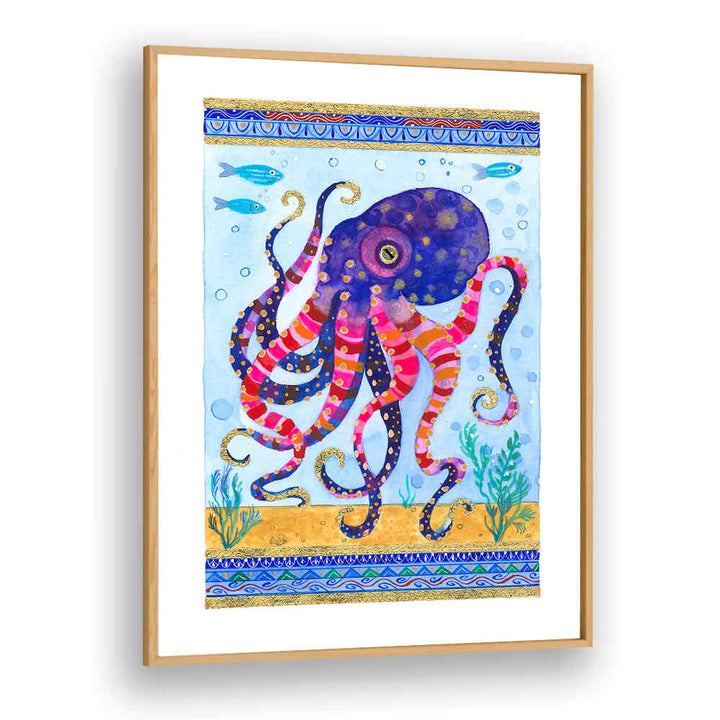 COLORFUL OCTOPUS , BEACH PAINTINGS