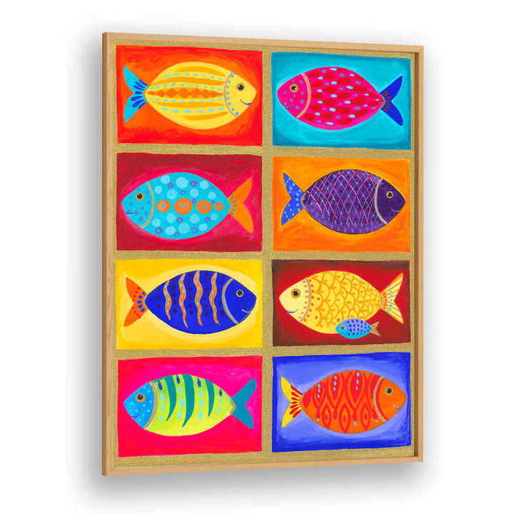 COLORFUL FISH TILES , BEACH PAINTINGS