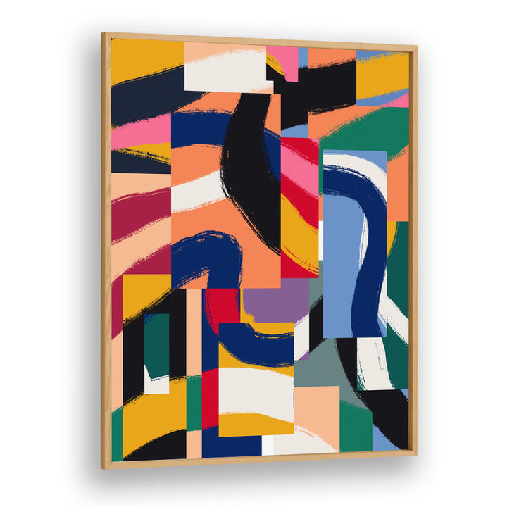 SHAPES WITH DYNAMIC BRUSHSTROKES , ABSTRACT PAINTINGS