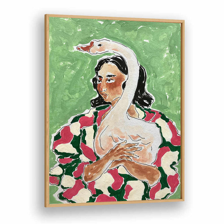 GIRL WITH DUCK , PORTRAITS & FIGURATIVE ILLUSTRATIONS