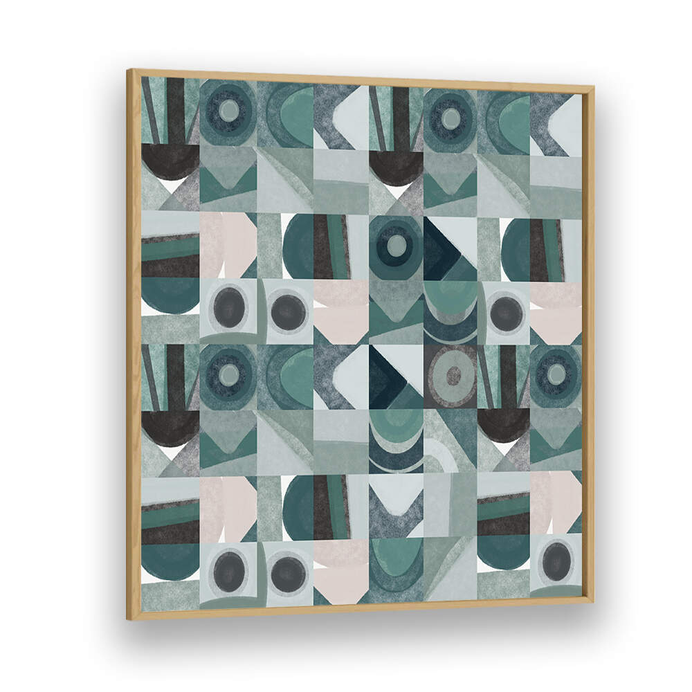 MID CENTURY GRID PATTERN FOUR , ABSTRACT PAINTINGS