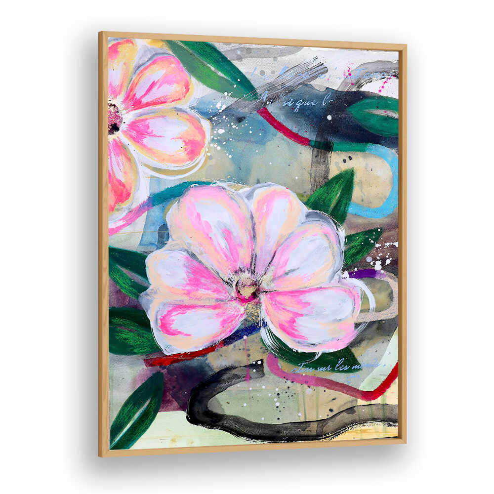 ART ON PAPER , FLORAL FLOWER PAINTINGS