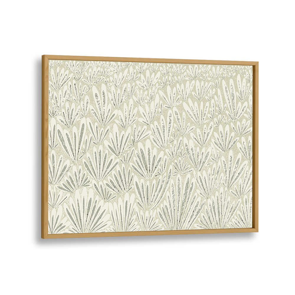 Transform your space with CALMING ESSENTIALS II, PATTERN ART PRINTS featuring a serene leaf design for tranquility.