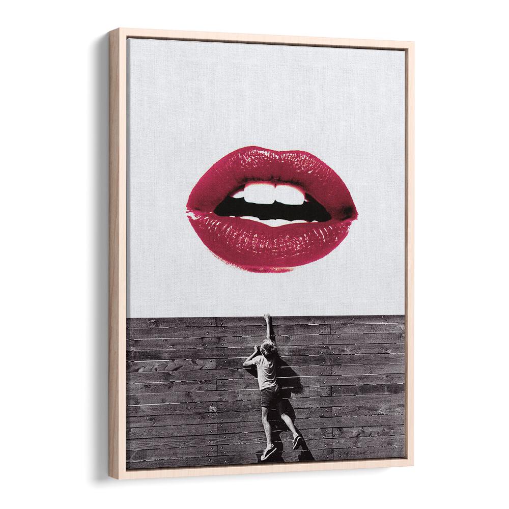 Bold and vibrant CURIOUS LIPS, ALTERED ART PRINTS, featuring playful design perfect for any art lover's collection.