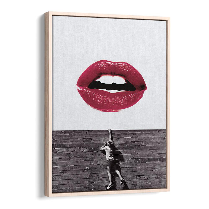 Bold and vibrant CURIOUS LIPS, ALTERED ART PRINTS, featuring playful design perfect for any art lover's collection.