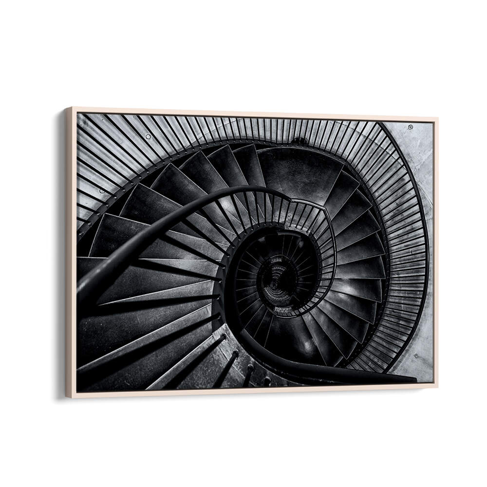 BLACK & WHITE SPIRAL STAIRCASE