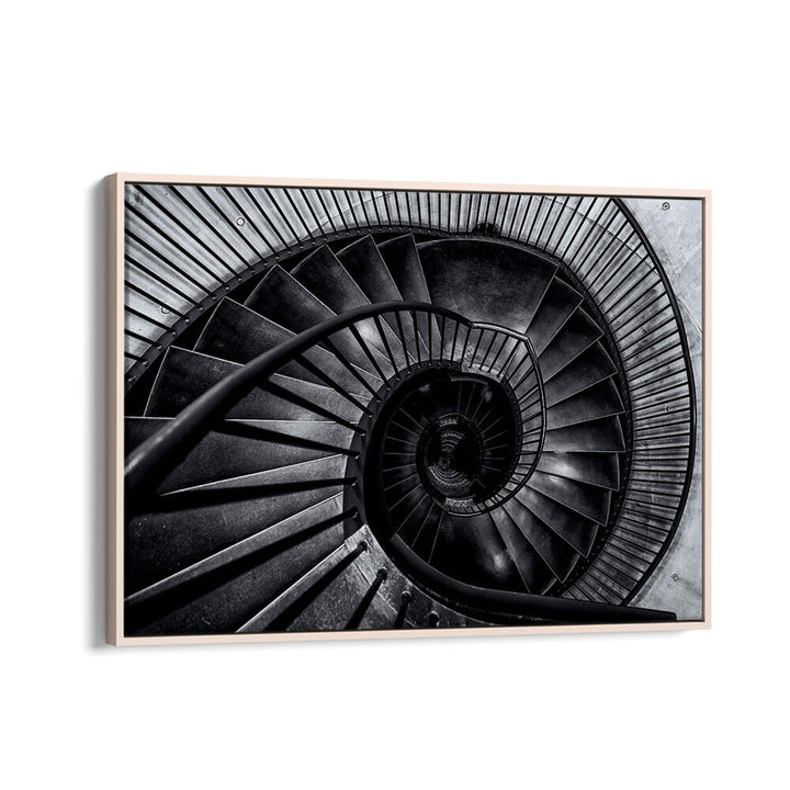 BLACK & WHITE SPIRAL STAIRCASE
