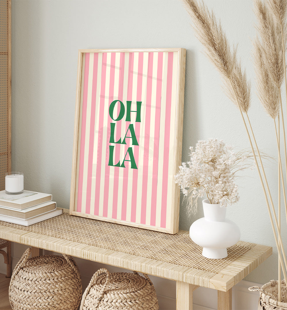 OH LA LA PINK STRIPES