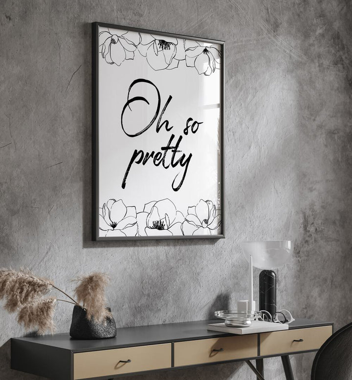 Oh So Pretty by Martina Fashion Art Artwork in Gallery Wrap Artwork Placed on a wall In A Living Room 