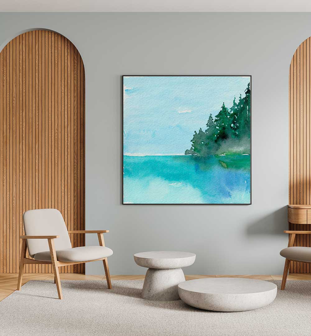 ON THE LAKE , LANDSCAPE PAINTINGS