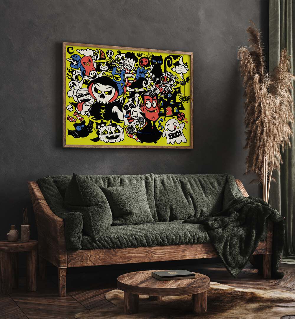 Transform your space with ONCE UPON A HALLOWEEN, COMIC POSTERS by Asianmonk, featuring vibrant Halloween artwork.