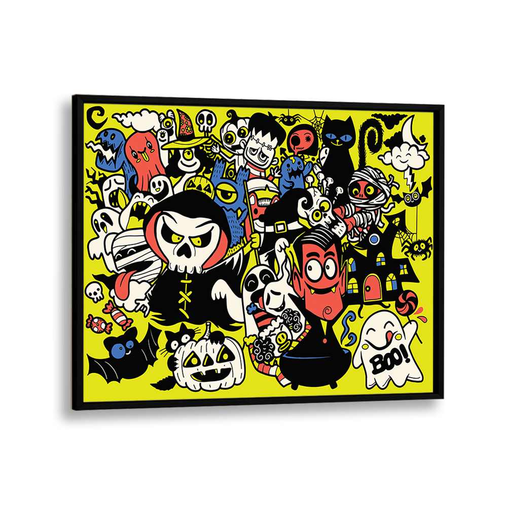 Colorful "Once Upon a Halloween" comic posters by Asianmonk, perfect for transforming your living space.