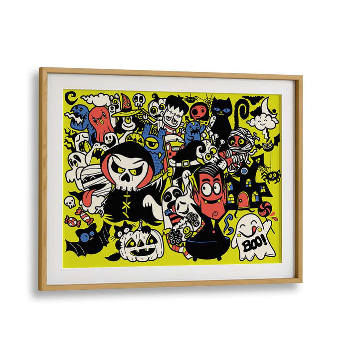Brighten your space with ONCE UPON A HALLOWEEN, COMIC POSTERS by Asianmonk, featuring whimsical Halloween scenes.