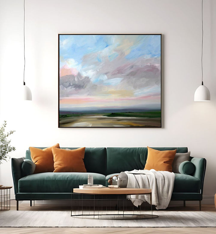 OPEN ROAD, ABSTRACT PAINTINGS showcase vibrant landscapes, perfect for inspiring adventure and exploration at home.